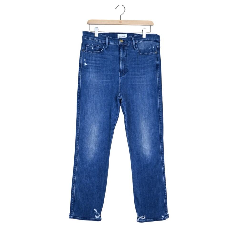 Frame Womens 32 Le Sylvie Slim Ankle Crop Jean
